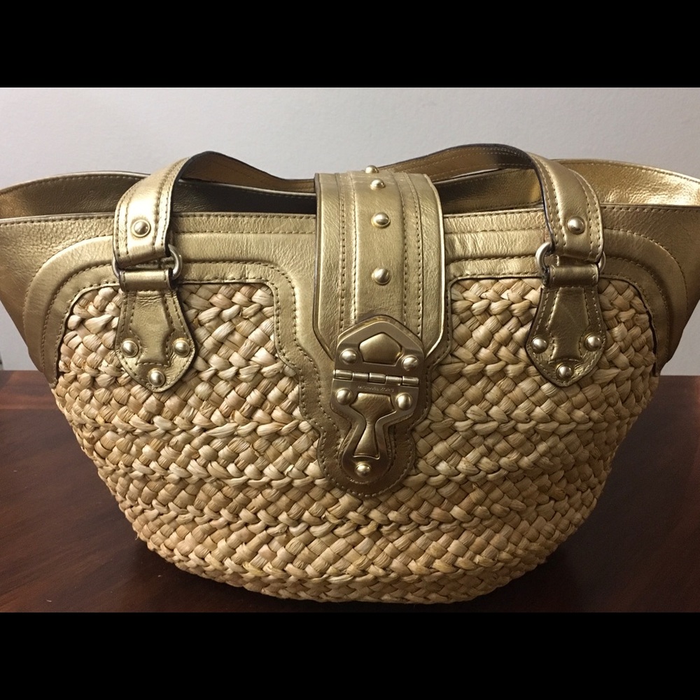 Michael Kors large straw bag.